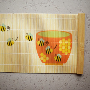 Honey Matcha Bamboo Tea Mat