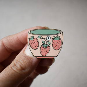 Strawberry Matcha Enamel Pin