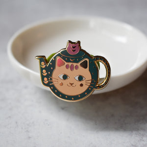 Cat Teapot Enamel Pin