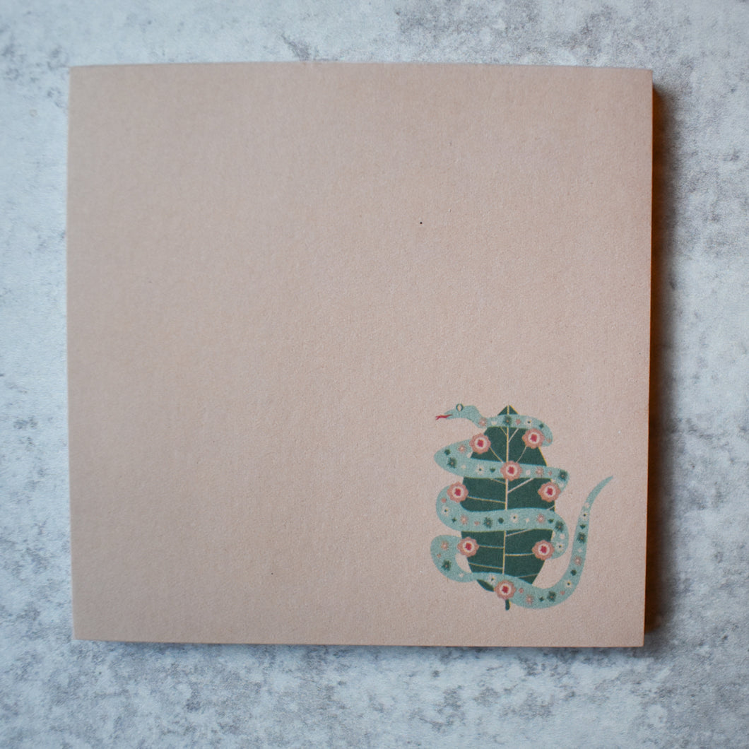 Snake & Tea Leaf memo pad