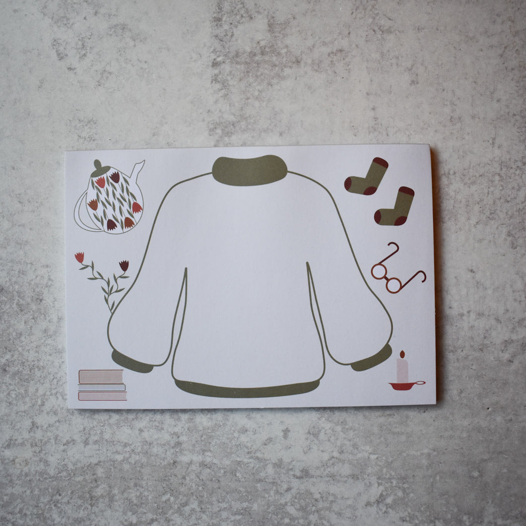 Sweater Weather memo pad