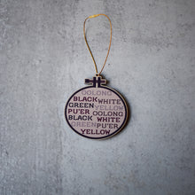 Tea Cross-stitch Wood Ornament