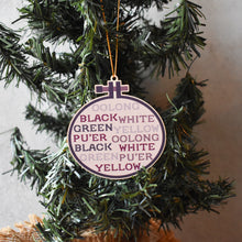 Tea Cross-stitch Wood Ornament