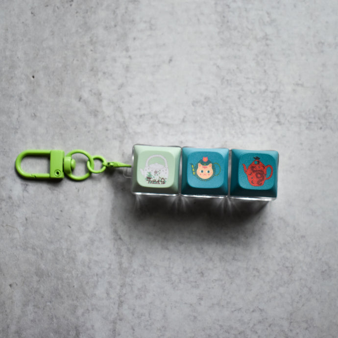 Keyboard Keychain - Teapots