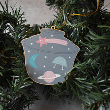 Outer Space Gaiwan Wood Ornament