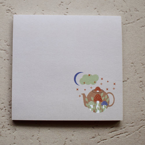 Mushroom Teapot Sticky Notepad