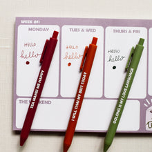Set Of 3 Jotter Pens - Tea Phrases