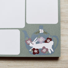 Weekly Planner Notepad -  Bunny Teapot