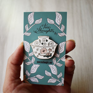 Flower Gaiwan Enamel Pin