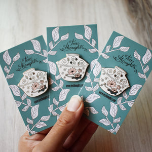 Flower Gaiwan Enamel Pin