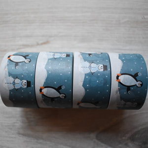 Penguin & snowman washi tape