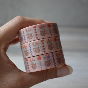 Tea Cup Flower Vase Washi Tape