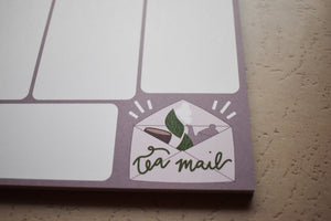 Weekly Planner Notepad - Tea Mail