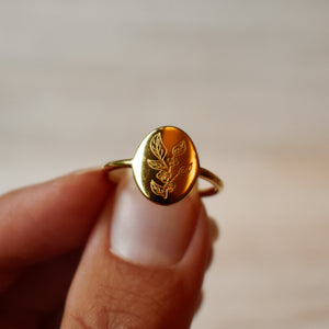 Camellia Sinensis Oval Ring