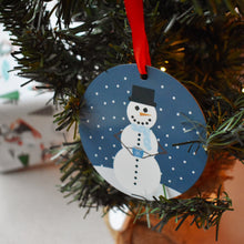 Snowman w/a teacup Ornament