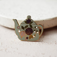 Floral Teapot Enamel Pin